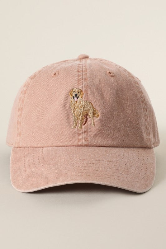 Golden Retriever Embroidered Denim Baseball Cap