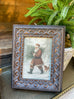 Santa with Tree Framed Antique Art