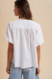 Pintuck Detailed Button Down Shirt