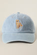 Golden Retriever Embroidered Denim Baseball Cap