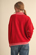 Striped mock neck sweater