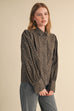 Floral button up top with lace trim (medium)