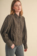 Floral Button Up Top With Lace Trim