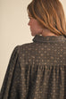 Floral button up top with lace trim (medium)