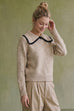 Lace Trim Peter Pan Collar Sweater