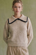 Lace Trim Peter Pan Collar Sweater