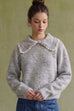 Lace Trim Peter Pan Collar Sweater