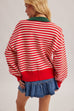 Round Neck Multi Color Striped Sweater Pullover