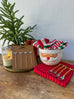 Stoneware Santa Head Organic Shaped Mixing Bowl