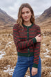 Striped Mock Neck Sweater