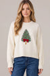 Christmas Tree Embroidery Sweater