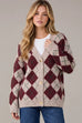 Argyle Sweater Cardigan