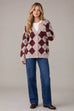 Argyle Sweater Cardigan