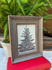 Vintage Pine Tree Framed Antique Art
