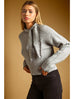 High Neck Tied Neck Sweater Top