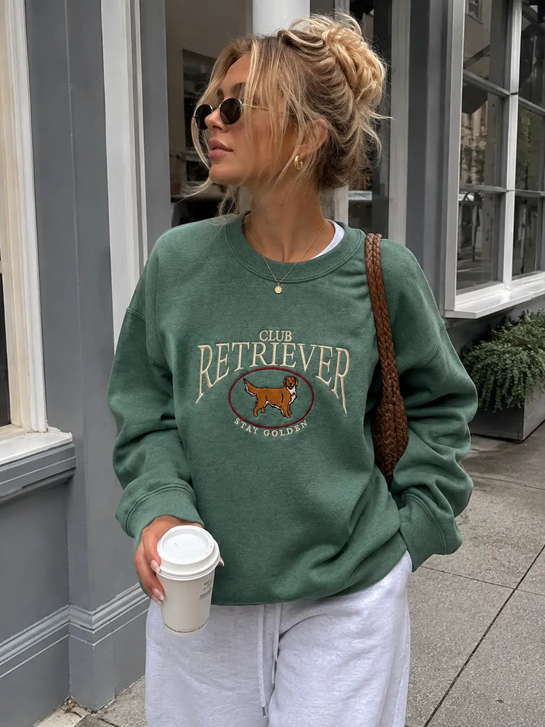 Embroidered Retriever Club Sweatshirt