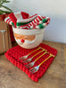 Stoneware Santa Head Organic Shaped Mixing Bowl