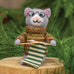 Knitting Cat Felted Ornament