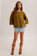 Edge Scalloped Knit Sweater