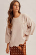 Edge Scalloped Knit Sweater