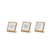 3" Square Metal & Glass Frame w/ Easel