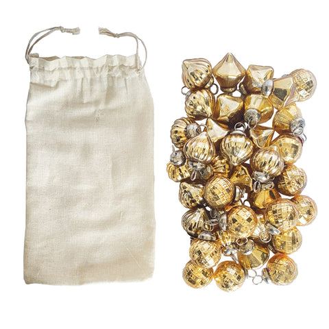 Mercury Glass Ornaments in Bag