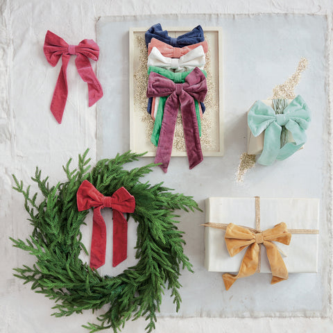 Velvet Clip-on Bow