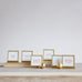 Metal & Glass Frame with Easel & Saying, 6 Styles (Holds 3" Square Photo)